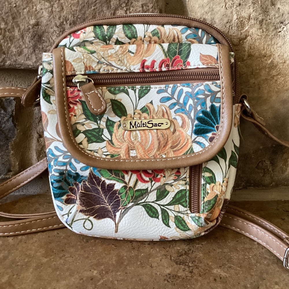 MultiSac Crossbody Purse Elegance Floral Spring Travel‎